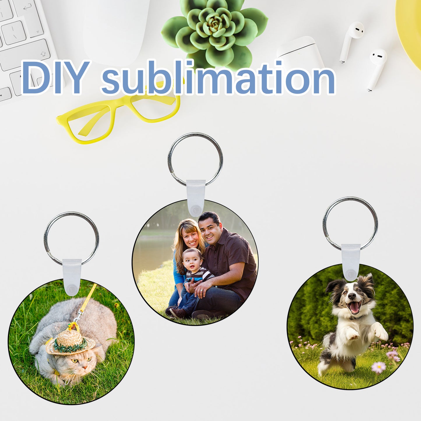 MDF Round Sublimation Keychain Blanks Wholesale
