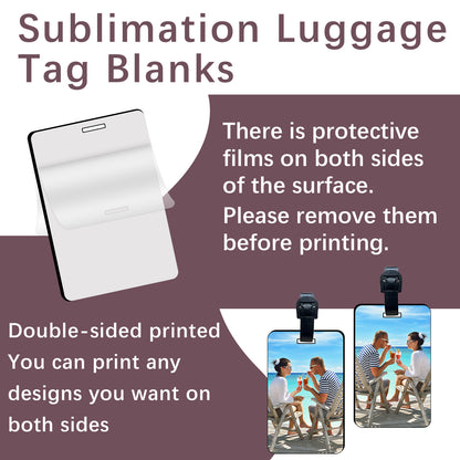 Rectangle Sublimation Luggage Tag Blanks Wholesale