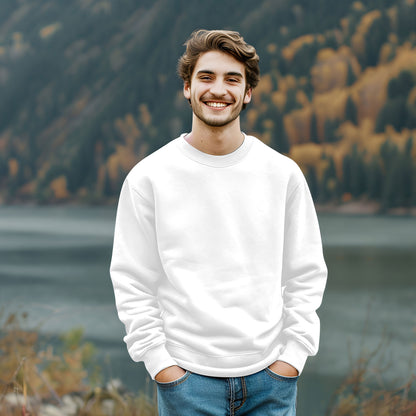 Adult Sublimation Sweatshirt Blank 100 Polyester White Wholesale