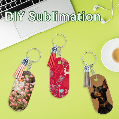 Ellipse Aluminium Sublimation Keychain Blanks Wholesale