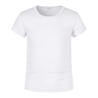 Wholesale Kids Blank Short Sleeve T-Shirt  Polyester Spandex Blend