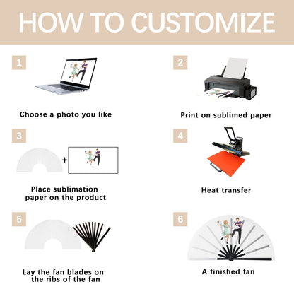 Handheld Sublimation Fold Fans Blanks wholesale