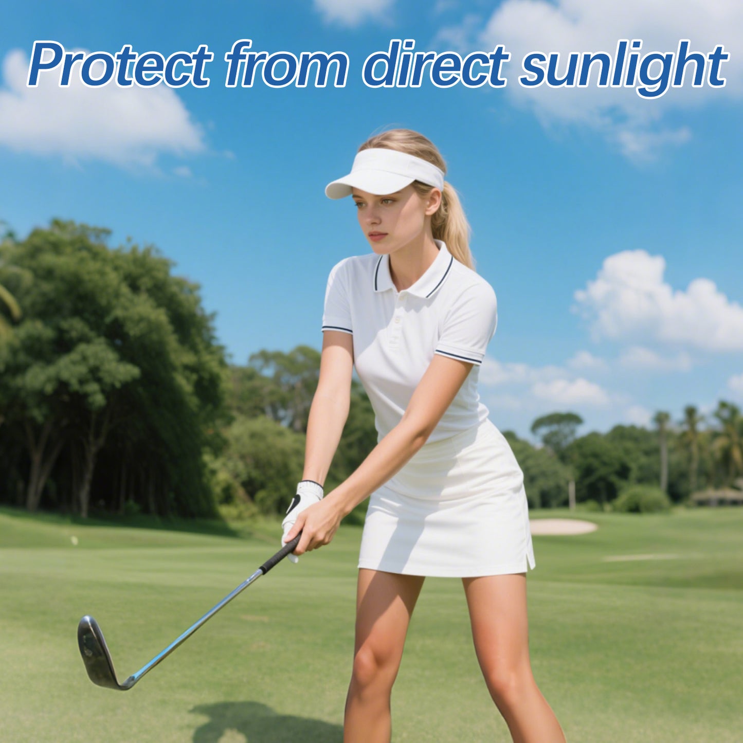 White Empty Top Hat Bulk Solid Color Blank Adjustable Sport Sun Visor Hats