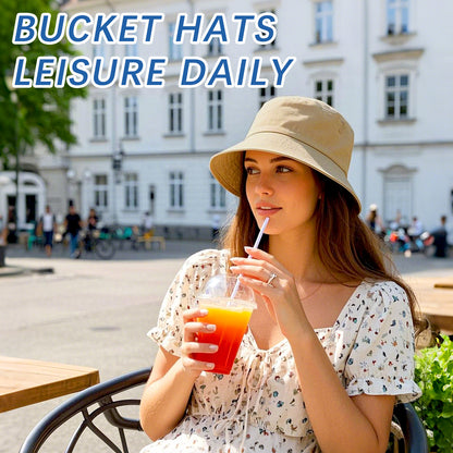 Khaki Sublimation Blank Bucket Hat, Bulk Double-Sided Tie-Dyed Sun Hat
