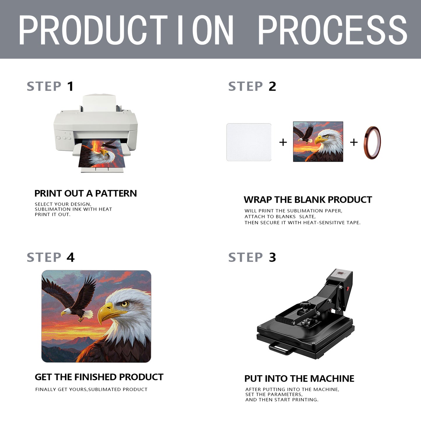 Wholesale 80 Pack Rectangle Mouse Pads for Sublimation Printing