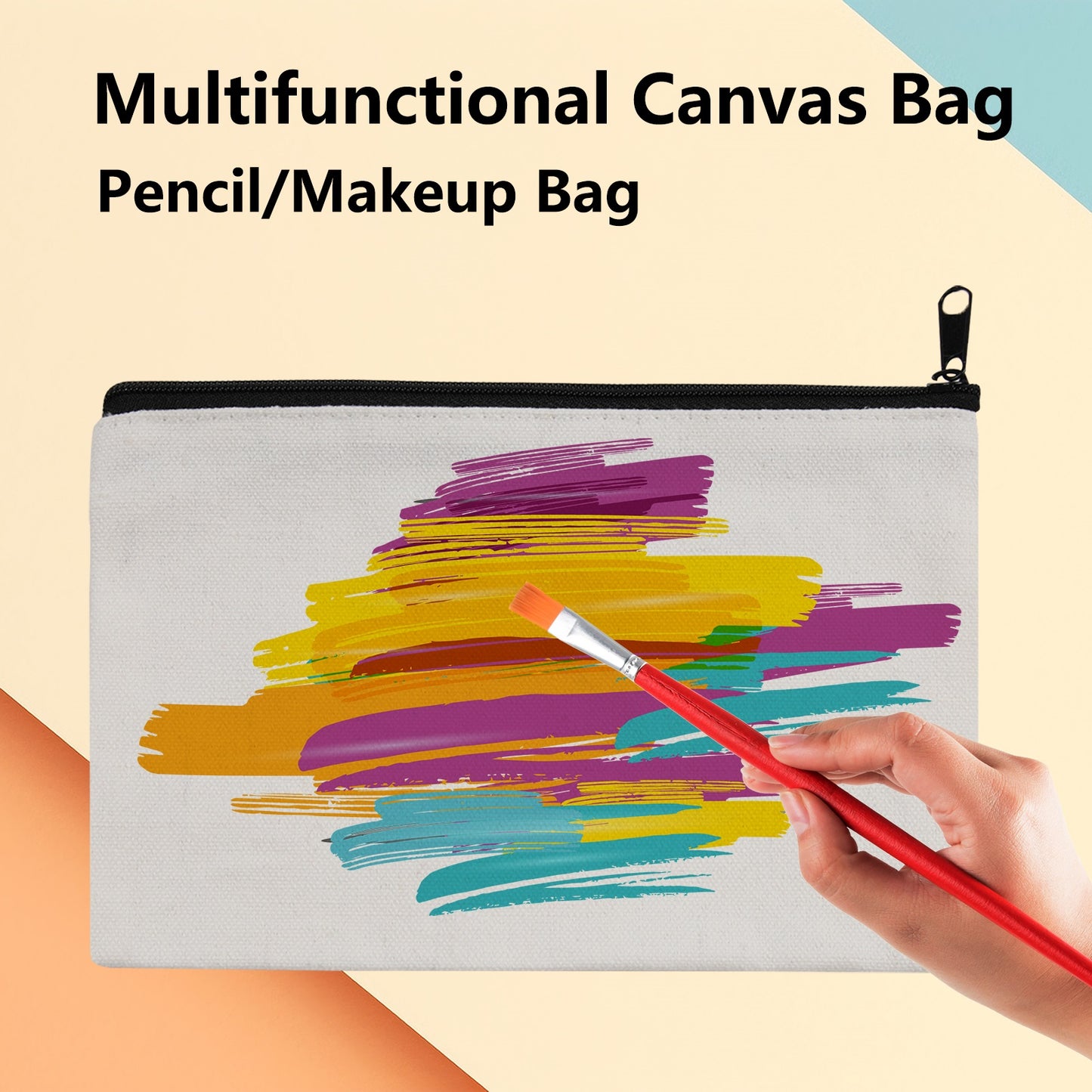 60 PCS Sublimation Blank White Makeup Bags with Zipper – Bulk Wholesale
