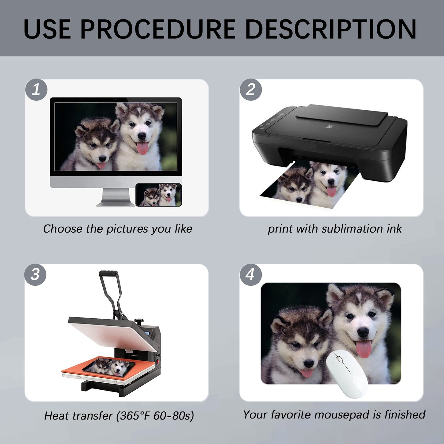100 PCS Rectangle Sublimation Mouse pad  Blanks Wholesale
