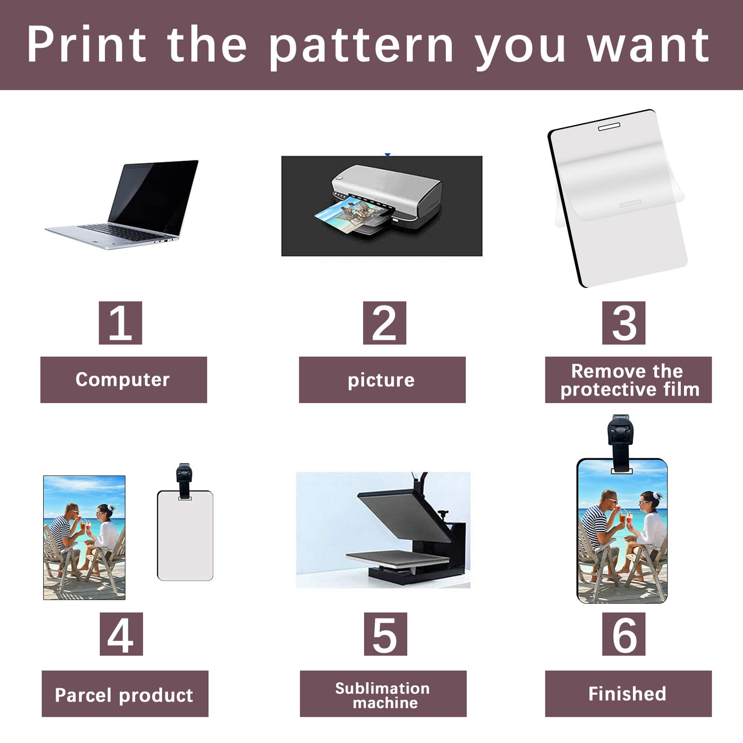 Rectangle Sublimation Luggage Tag Blanks Wholesale