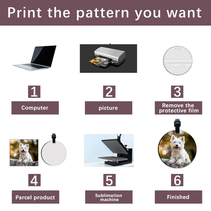 Round Sublimation Luggage Tag Blanks Wholesale