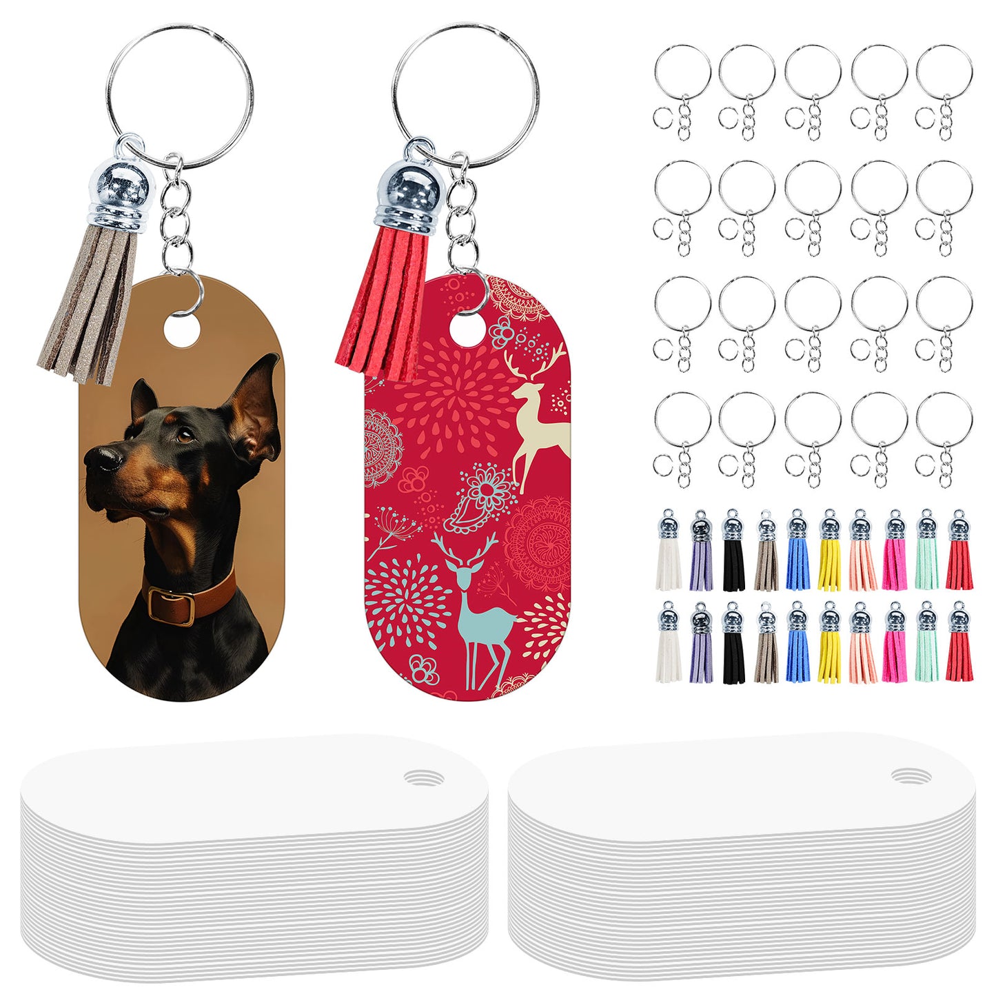 Ellipse Aluminium Sublimation Keychain Blanks Wholesale