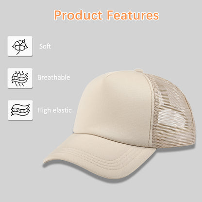 20 PCS Khaki Baseball Cap, Adjustable Khaki Trucker Hats