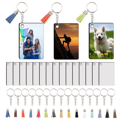Wholesale MDF Rectangle Sublimation Keychain Blanks