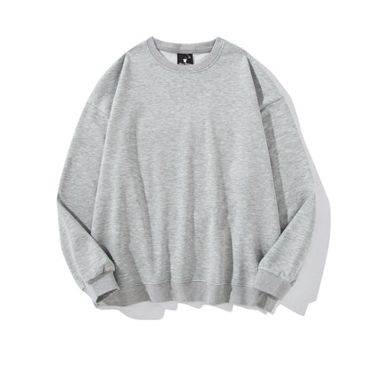 Adult Blank Drop Shoulder Twill Sweatshirt Crew Neck Unisex Fit Wholesale