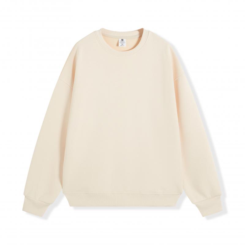 Blank 100 Cotton Sweatshirt Adult Drop Shoulder Round Neck Wholesale