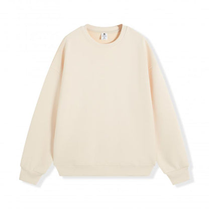 Blank 100 Cotton Sweatshirt Adult Drop Shoulder Round Neck Wholesale
