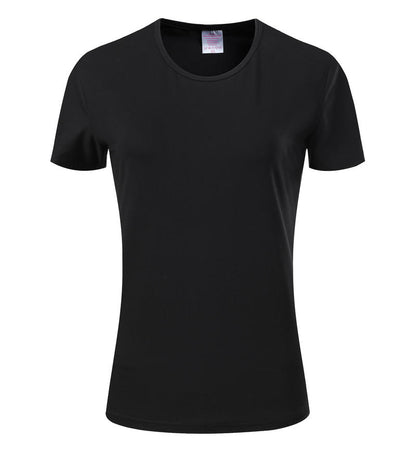 Women's White Polyester T Shirt Short Sleeve Blank for Sublimation