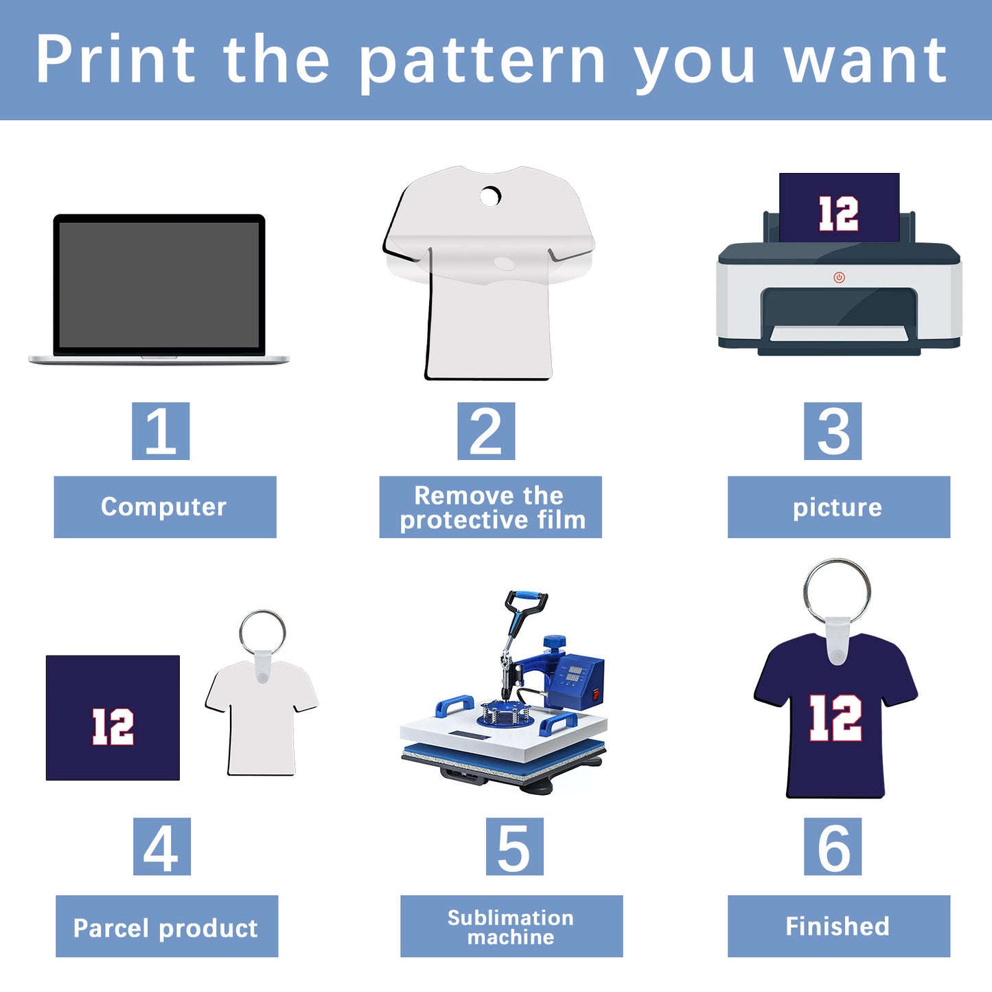 MDF T-shirt Sublimation Keychain Blanks Wholesale