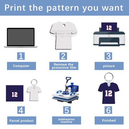 MDF T-shirt Sublimation Keychain Blanks Wholesale