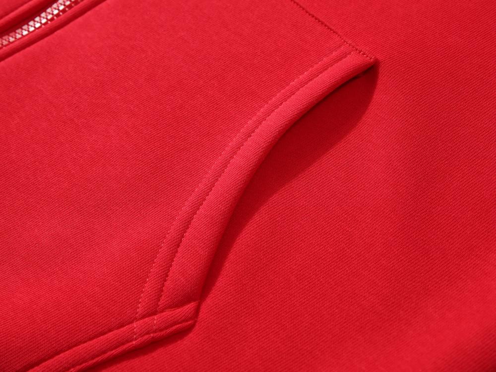 Adult Blank 100 Cotton Zip-Up Hoodie Plush Fleece Thick  Wholesale