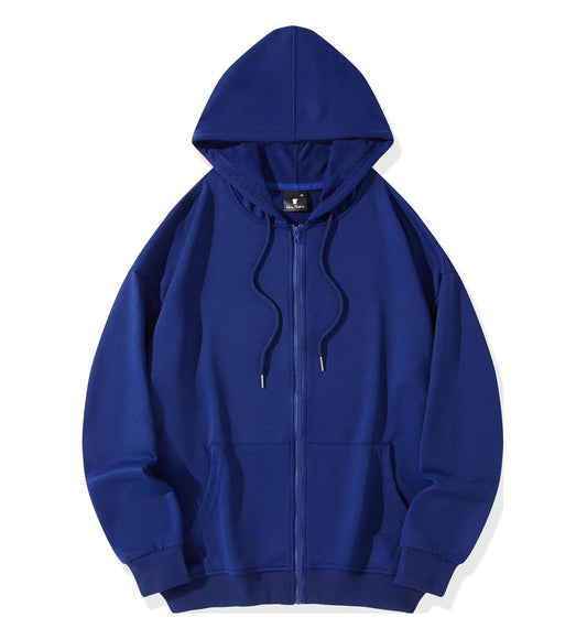 Sublimation Blank Twill Hoodie Zipper Front Cardigan Style for Adults