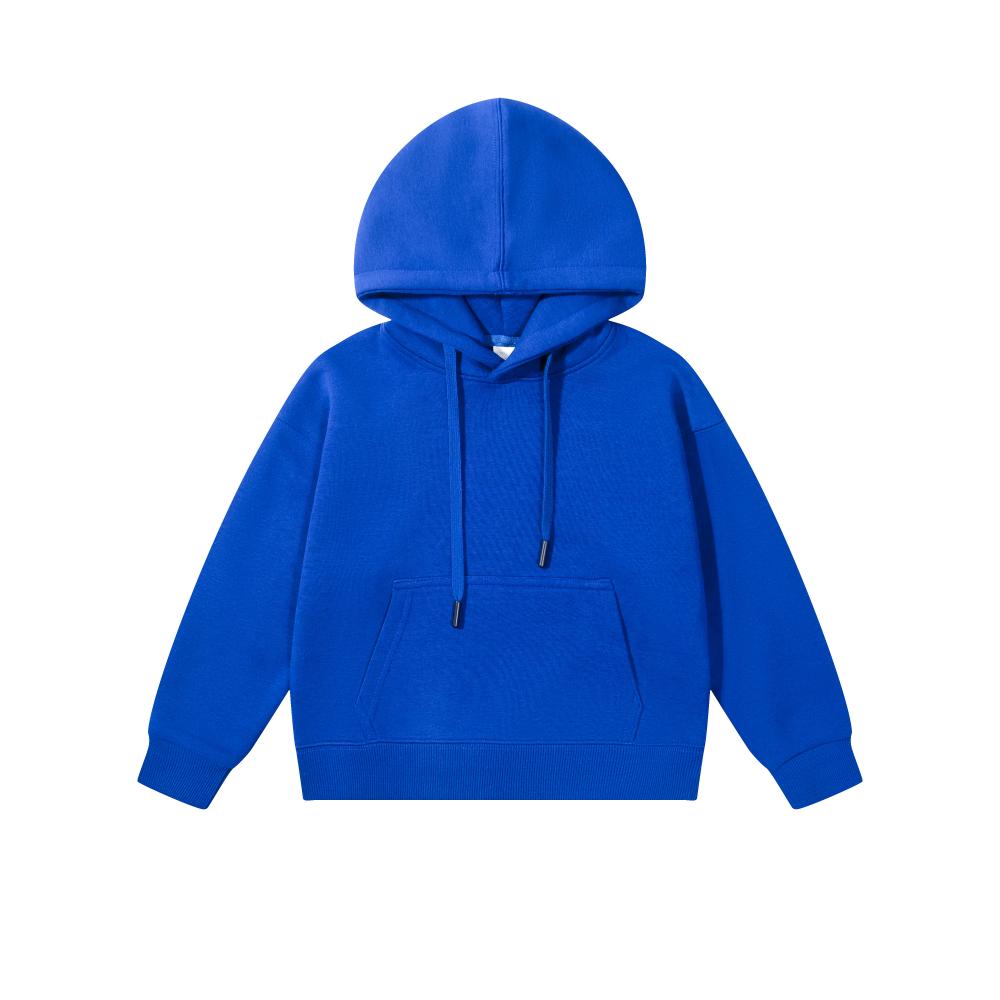 Kids Drop Shoulder Blank Pullover Hoodie