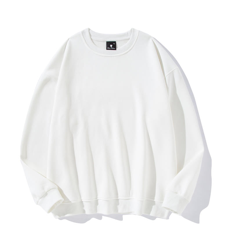 Blank 100 Cotton Sweatshirt Adult Drop Shoulder Round Neck Wholesale
