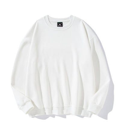Blank 100 Cotton Sweatshirt Adult Drop Shoulder Round Neck Wholesale