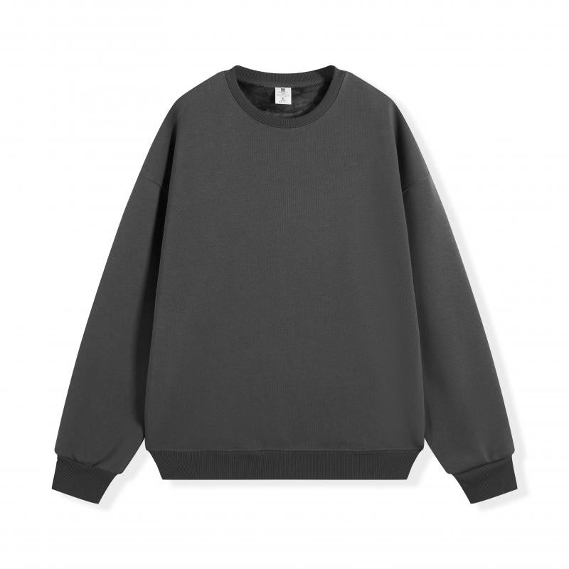 Blank 100 Cotton Sweatshirt Adult Drop Shoulder Round Neck Wholesale